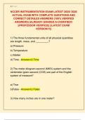 NCCER INSTRUMENTATION EXAM LATEST 2025&sol; 2026  ACTUAL EXAM WITH COMPLETE QUESTIONS AND  CORRECT DETAILED ANSWERS &lpar;100&percnt; VERIFIED  ANSWERS&rpar; &vert;ALREADY GRADED A&plus;&vert;VERIFIED&excl;&excl;  &vert;&vert;PROFESSOR VERIFIED&vert;&vert; &vert;&vert;LATEST EXAM  VERSION&excl;&excl;&excl;&vert;&vert;