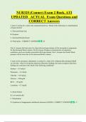 NUR325 &lpar;Conner&rpar; Exam 2 Book&comma; ATI  UPDATED   ACTUAL  Exam Questions and  CORRECT Answers 