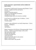 ENTR 3310 TEST 1 QUESTIONS WITH COMPLETE SOLUTIONS