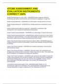 ATCBE ASSESSMENT AND EVALUATION INSTRUMENTS CORRECT 100&percnt;