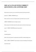 2025 ACLS EXAM WITH CORRECT QUESTIONS AND ANSWERS 2025