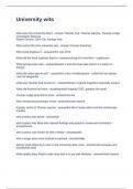 University wits questions and answers