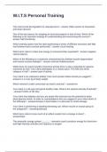 W&period;I&period;T&period;S Personal Training Questions with Accurate Answers