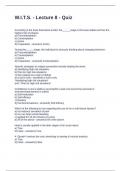 W&period;I&period;T&period;S&period; - Lecture 8 - Quiz Questions and Answers 