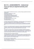 W&period;I&period;T&period;S&period; -ASSESSMENTS - Abdominal Curl up Test &lpar;A required activity and skill&excl;&rpar; Questions and Answers 100&percnt; Correct
