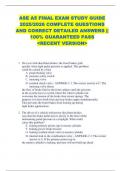 ASE A5 FINAL EXAM STUDY GUIDE  2025&sol;2026 COMPLETE QUESTIONS  AND CORRECT DETAILED ANSWERS &vert;&vert;  100&percnt; GUARANTEED PASS  <RECENT VERSION> 