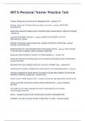 WITS Personal Trainer Practice Test Questions with Correct Answers