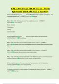 CSE 230   Bundled Exam Questions WITH  CORRECT Answers