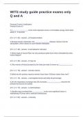 WITS study guide practice exams only Q and A Questions and Answers