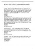 ELEM 3100 FINAL EXAM QUESTIONS & ANSWERS