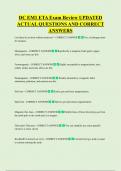 DC EM1 ETA Exam Review UPDATED  ACTUAL QUESTIONS AND CORRECT  ANSWERS