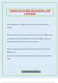 CHESP EXAM 2025 QUESTIONS AND ANSWERS