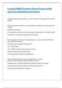 Loyola EMS System Entry Exam with precise detailed solutions 