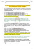 Test Bank&colon; National Physical Therapy &lpar;NPTE&rpar; Final Exams Questions &  Answers Explained with Rationales&comma; Rated 100&percnt;