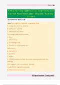 ANCC Nursing Certification Exam &ndash; Latest Questions with Correct Answers &lpar;Already Graded&rpar;