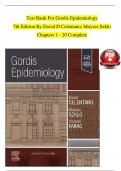 Test Bank For Gordis Epidemiology 7th Edition By David D Celentano&semi; Moyses Szklo Chapters 1 - 20 Complete