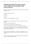 National Association of County Veterans Service Officers Exam Questions With Correct Answers