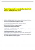 Veteran Association Accreditation Exam with correct answers 2025-2026