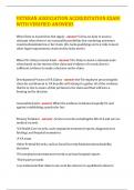 VETERAN ASSOCIATION ACCREDITATION EXAM WITH VERIFIED ANSWERS
