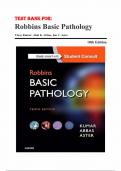 TEST BANK - ROBBINS BASIC PATHOLOGY 10TH EDITION KYMAR ABBAS