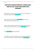 CERTIFIED PARAOPTOMETRIC CODER EXAM &vert; NEW ACTUAL EXAM QUESTIONS WITH ANSWERS