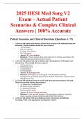 2025 HESI Med Surg V2 Exam &ndash; Actual Patient Scenarios & Complex Clinical Answers &vert; 100&percnt; Accurate