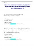 D265 WGU CRITICAL THINKING&colon; REASON AND EVIDENCE OBJECTIVE ASSESSMENT EXAM Q&A 2025 &vert; GRADED A&plus;