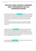 WGU D023 SCHOOL FINANCIAL LEADERSHIP EXAM &vert; COMPREHENSIVE Q&A FOR GUARANTEED SUCCESS