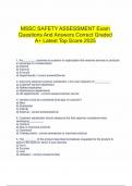  MSSC SAFETY ASSESSMENT Exam Questions And Answers Correct Graded A&plus; Latest Top Score 2025