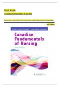 Test Bank &ndash; Canadian Fundamentals of Nursing&comma; 6th Edition &lpar;Potter&comma; Perry&comma; Stockert&comma; Hall&comma; Astle & Duggleby&rpar;