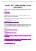 Spanish CSET Subtest II 78 Questions and Answers&period;