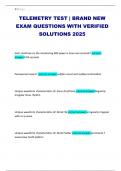 TELEMETRY TEST &vert; BRAND NEW EXAM QUESTIONS WITH VERIFIED SOLUTIONS 2025