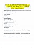 MSSC SAFETY CERTIFICATION Exam Questions With Real Correct Answers Latest Top Score 2025