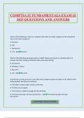 COMPTIA IT FUNDAMENTALS EXAM &lpar;I&rpar; 2025 QUESTIONS AND ANSWERS