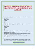 COMPTIA SECURITY&plus; CERTIFICATION PRACTICE EXAM 2025 QUESTIONS AND ANSWERS