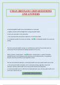 CMAN 280 EXAM 1 2025 QUESTIONS AND ANSWERS
