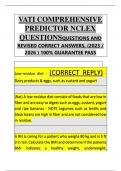 VATI COMPREHENSIVE  PREDICTOR NCLEX  QUESTIONSQUESTIONS AND  REVISED CORRECT ANSWERS&comma; &lpar;2023 &sol;  2026 &rpar; 100&percnt; GUARANTEE PASS