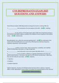 CNS DEPRESSANTS EXAM 2025 QUESTIONS AND ANSWERS