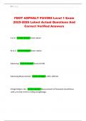 FDOT ASPHALT PAVING Level 1 Exam 2025-2026 Latest Actual Questions And Correct Verified Answers 