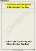 Textbook of Basic Nursing 12th  Edition Rosdahl Test Bank