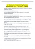 AP Statistics Probability Review Questions And Answers &vert; Solved