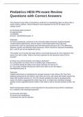 Pediatrics HESI PN exam Review Questions with Correct Answers