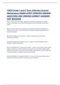 CWEA Grade 1 and 2 Tests Collection Systems Maintenance EXAM LATEST UPDATED VERSION QUESTIONS AND VERIFIED CORRECT ANSWERS JUST RELEASED