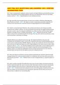 Title&colon; AHIP FWA Exam 2023 &ndash; 100 Verified Questions and Answers &ndash; Complete Review Guide