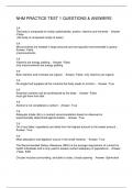 NHM PRACTICE TEST 1 QUESTIONS & ANSWERS