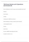 TED Exam Review unit 3 Questions and Answers