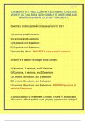 CHEMISTRY 101 FINAL EXAM IVY TECH NEWEST 2025&sol;2026  NEWEST ACTUAL EXAM WITH COMPLETE QUESTIONS AND  VERIFIED ANSWERS &vert;ALREADY GRADED A&plus;&vert; 