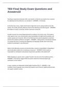 TED Final Study Exam Questions and Answers