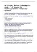 PEDIATRICS - HESI PRACTICE EXAM PACKAGE DEAL  QUESTIONS WITH VERIFIED ANSWERS