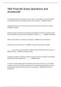 TED Final NC Exam Questions and Answers